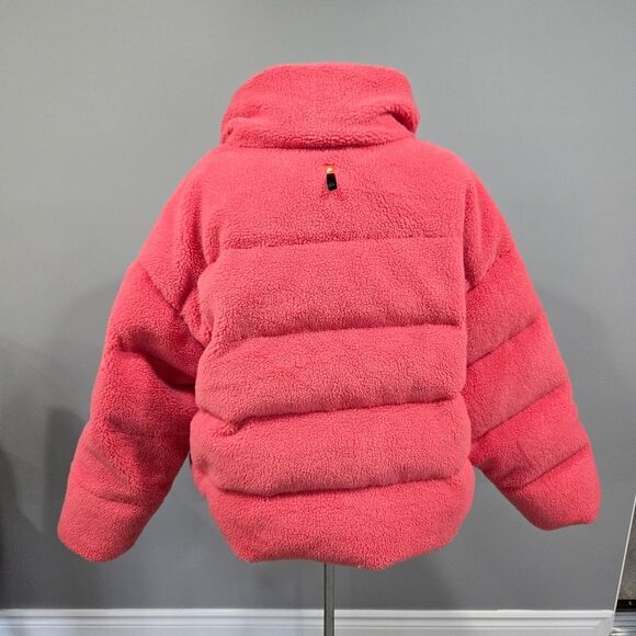 🐢 Nike Women’s Pink Therma-Fit Sherpa Full Zip Puffer Down Fill Jacket 🎿 - Picture 6 of 17